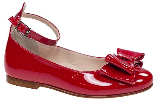 Panache Girls Double Bow Red Patent Ankle Strap - Copy.png