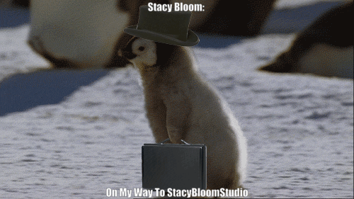 Business woman Stacy Bloom heading to her own studio.gif