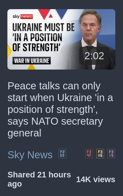 %22Peace talks can only start when Ukriane is in a position of strength%22 says NATO Secretary General 03-12-2024.png