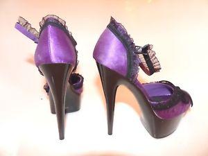 Femme 30333 2018 Nouveau style NiteLife Sexy Platform Stiletto 6 quot Inch Platform Heels Black UK 5 EU 38 Purple_5.jpg